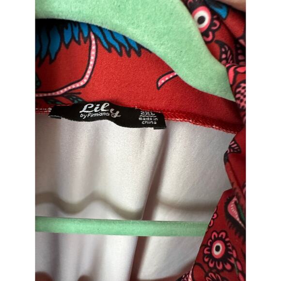 Women’s 2xl red tunic top extra large lily - Picture 7 of 11